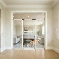 thumbnail image 1 of Lumizone Extra Tall Pet Gate 61.02" High Pressure Mounted 63.39"-67.32" Extra Wide 1.37" Gap for Cat Dog Children Stairs Doorway Hallway No Drilling Auto-Close (63.39"-67.32", Cream), 1 of 11