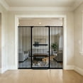 thumbnail image 1 of Lumizone Extra Tall Pet Gate 61.02" High Pressure Mounted 63.39"-67.32" Extra Wide 1.37" Gap for Cat Dog Children Stairs Doorway Hallway No Drilling Auto-Close (63.39"-67.32", Black), 1 of 11
