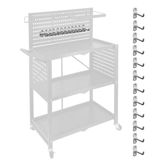 Lumizone Tool Cart Hook Set A, Dimensions: Width 0.98" x Depth 1.96" x Height 2.36", Designed for Utility Cart Garage Organizer and Tool Storage, Power Tool Storage