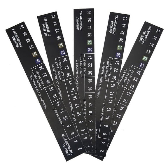 Lumkix 5Pcs Digital Temperature Sticker Home Brew Beer Wine Lcd Thermometer 2-36C Home Brewing Beer Spirits Temperature Reading