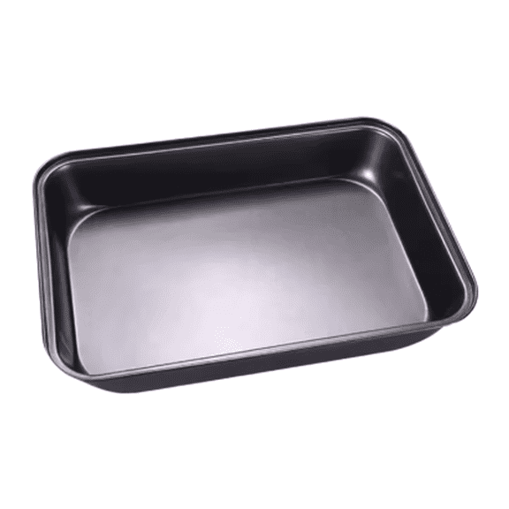 Lumkix Carbon Steel Rectangular Baking Pan 30x20x5cm Rolled Edge Non-Stick Oven Tray