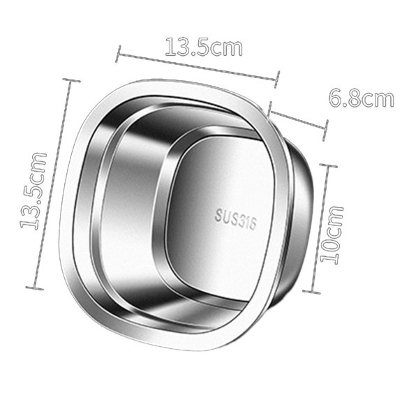 Lumkix Double Layer Stainless Steel Drain Basket with Handle, Metal Strainer for Washing Fruits Vegetables Rice, Silver