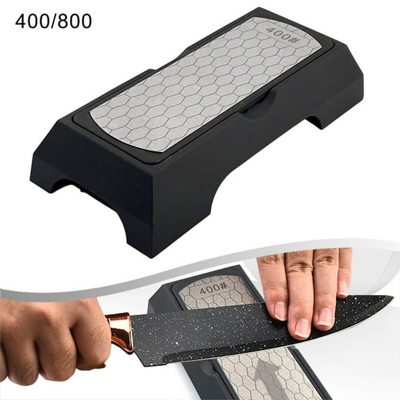 Lumkix Double-Sided Sharpening Stone With Non-Slip Base for Kitchen Sharpen tools