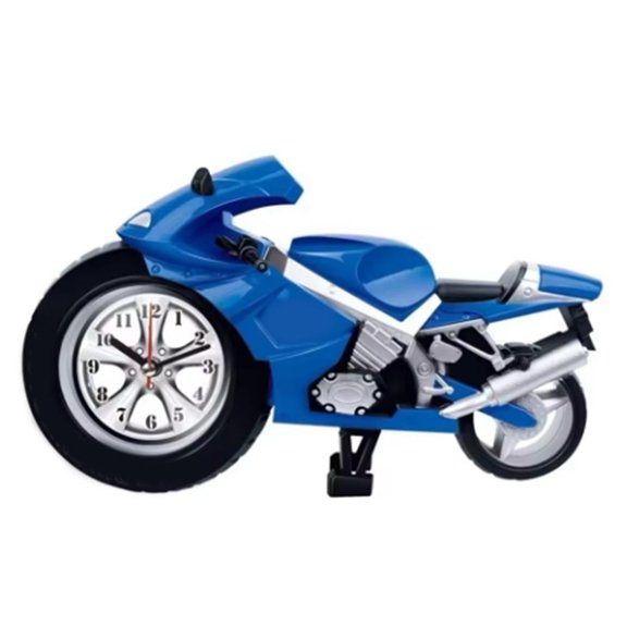 Lumkix Motorcycle Model Alarm Clock, Creative Decorative Desktop Clock for Kitchen Home
