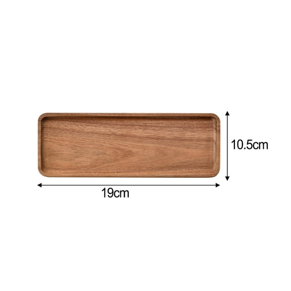Lumkix Natural Wood Irregular Oval Dinner Plate Serving Tray for Snacks Fruit Desserts