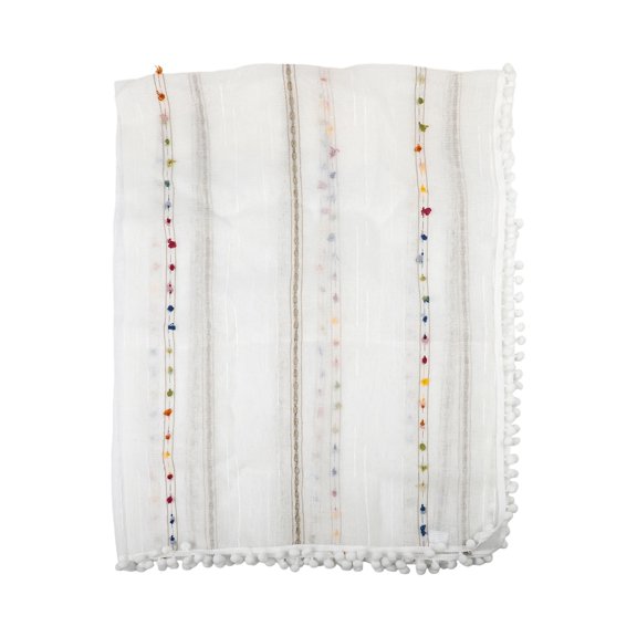 Lumkix Rainbow Candy Yarn Tablecloth for Coffee Tables, Fresh Decorative Cover for Home and Cafe, 100x140cm