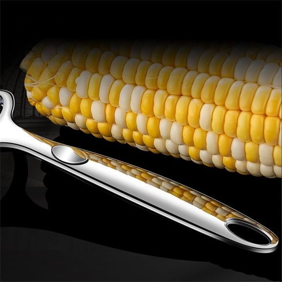Lumkix Stainless Steel Corn Stripper Tool, 3-Row Kernel Remover for Fast Shucking, Durable Cob Shaver for Home Kitchen and Restaurant, Easy Clean, Silver