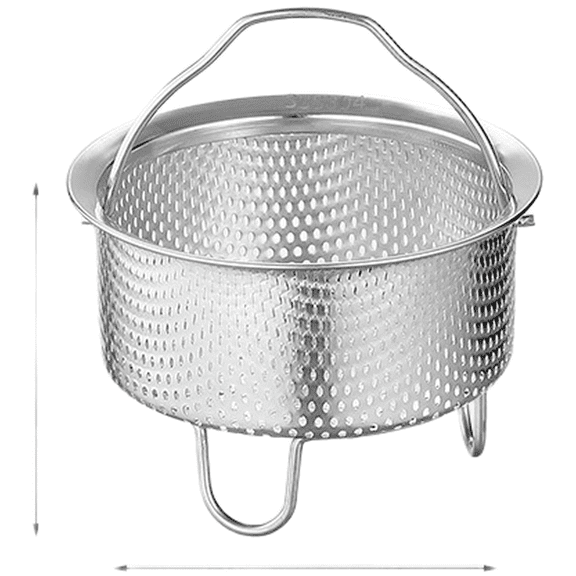 Lumkix Thickened 304 Stainless Steel Multifunctional Drain Basket With Legs Steamer