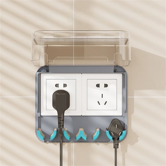 Lumkix Transparent Switch Cover for Kitchen and Bathroom, Splash Proof Socket Plate Protector, Wear-Resistant PP+PET Wall Outlet Guard, Easy Install, Small