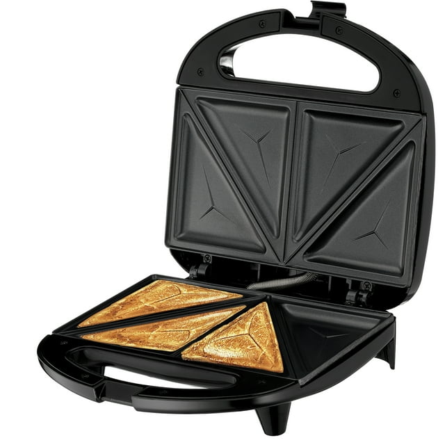 Lumme Sandwich Maker, Sandwich Toaster, Panini Press, Quesadilla Maker, Grilled Cheese, French Toast Press, Pizza Pockets Press, Indicator light, Omelet, (Black)