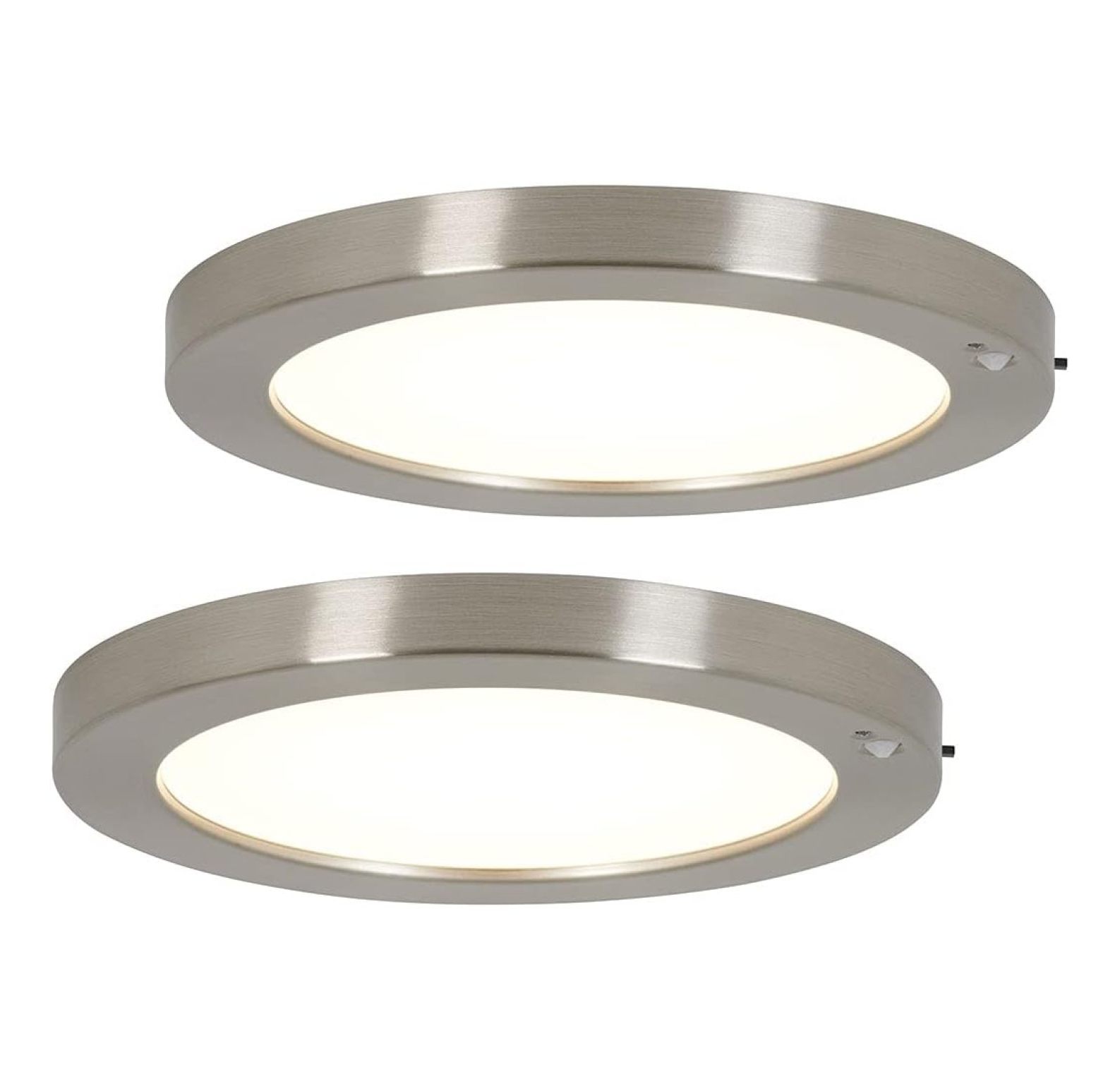 Lumo 2 Pack 8" LED Closet Light with Sensor, Brushed , Use in Wardrobe