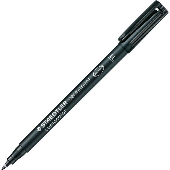 Lumocolor Quick-drying Fine Point Permanent Markers - Fine Marker Point - 0.6 mm Marker Point Size - Black - Black Polypropylene Barrel - 10 / Box | Bundle of 10 Boxes