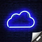 Lumoonosity Cloud Neon Sign, USB Powered Blue Cloud Neon Light with On/Off Switch, Cloud Led Sign for Wall Decor, Aesthetic Hanging Neon Signs, Neon Lights for Bedroom, Living Room, Gaming Room Setup