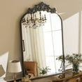 thumbnail image 1 of Lumora 24"x38" Arched Vintage Mirror Decorative Bathroom Wall Mirror,Black, 1 of 6
