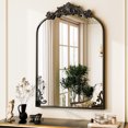 thumbnail image 1 of Lumora 26"x40" Arched Vintage Mirror Decorative Bathroom Wall Mirror,Black, 1 of 5