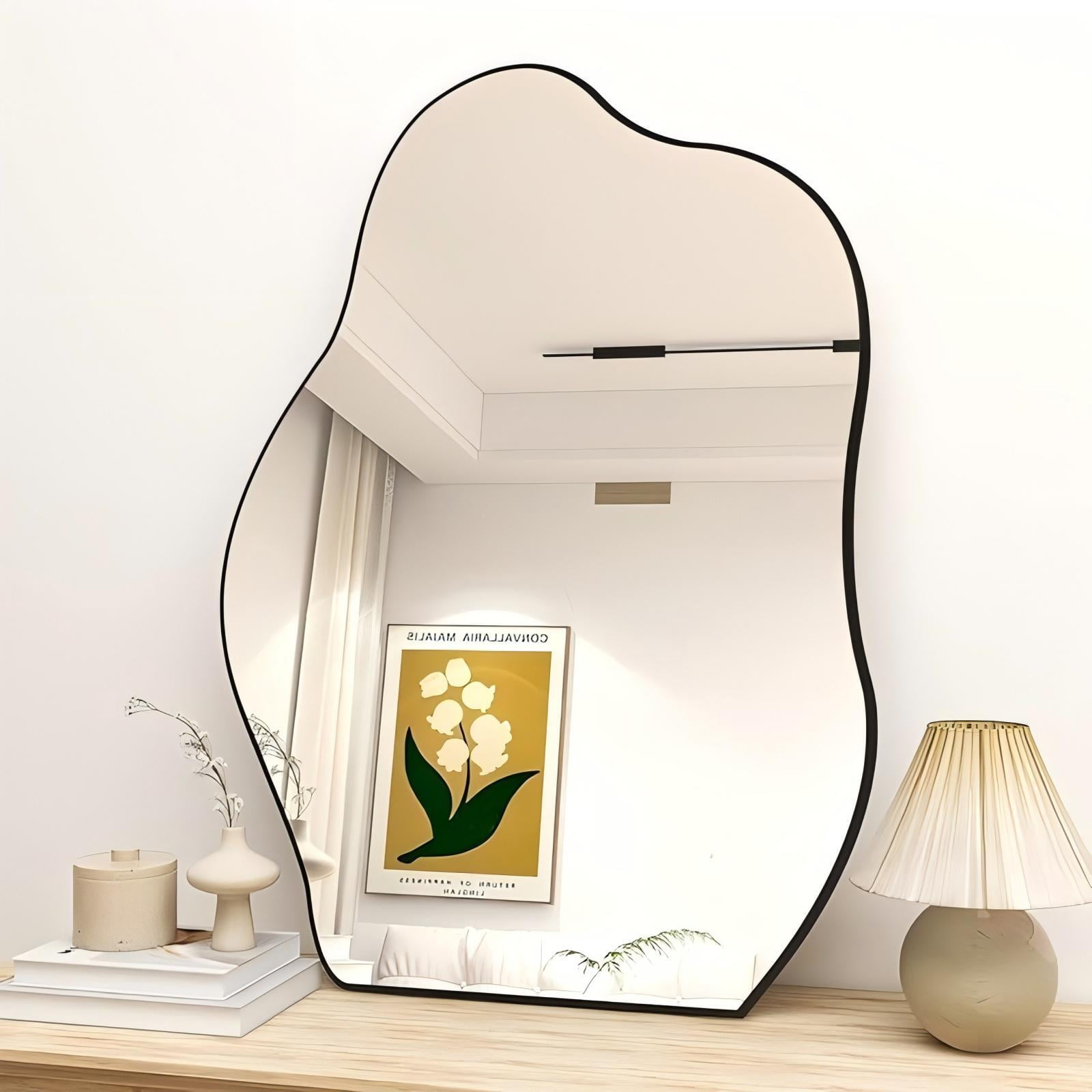 Lumora 32" x 22.5" Irregular Asymmetrical Frameless Wall Mirror Wall-Mounted