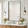 thumbnail image 1 of Lumora 36.1"x24" Rectangle Bathroom Mirror Deep-Framed Wall-mounted Mirror, Black, 1 of 6