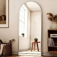 thumbnail image 1 of SEETHRUGLIMMER 65"x 24.2" Arched Full Length Mirror Free-Standing Wall Mounted Floor Mirrors, Silver, 1 of 6
