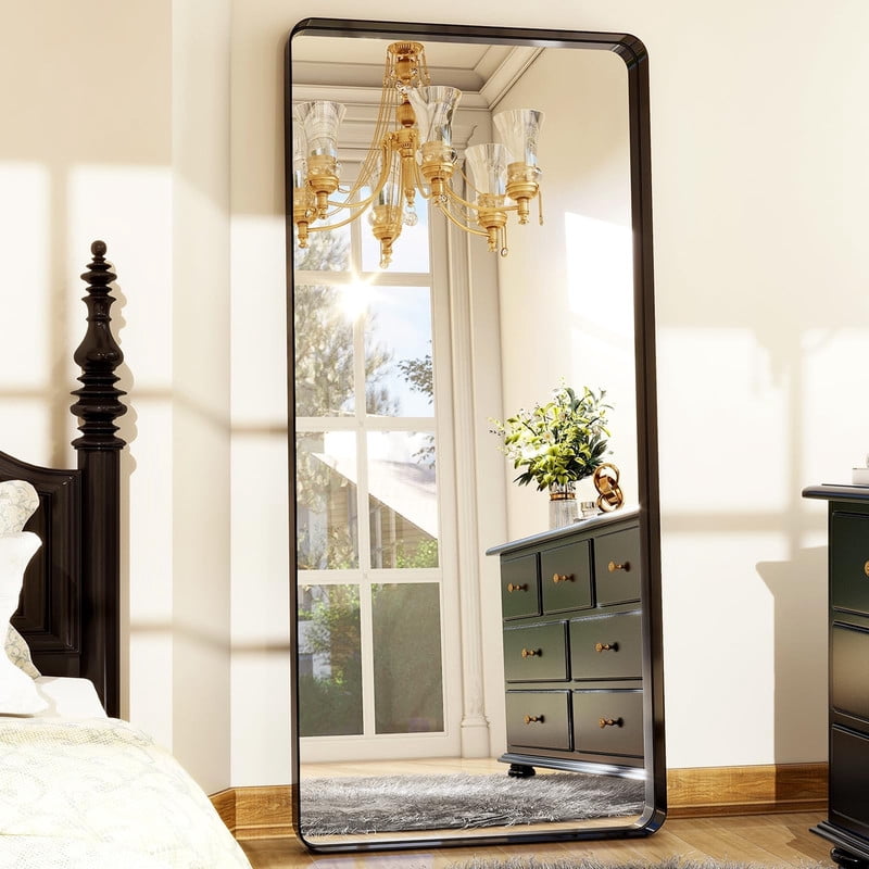 Lumora 71" x 30.2" Full-Length Mirror, Wall-Mounted Rectangular Dressing Mirror Black