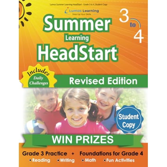 Pre-Owned Lumos Summer Learning HeadStart - Grade 3 to 4, Student Copy: Bridge to Success with Common Core Aligned Resources and Workbooks Paperback