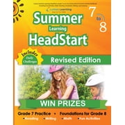 Lumos Summer Learning HeadStart, Grade 7 to 8 | Fun & Educational Summer Activity Workbook Including Fun Activities, Math, Reading, Vocabulary, Writing, and Grammar