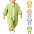 thumbnail image 1 of Lumosvexa Baby One Piece Jumpsuits Long Sleeve Breathable Mesh with Zippers Fall Outdoor Breathable Onesie Pink 2T, 1 of 7