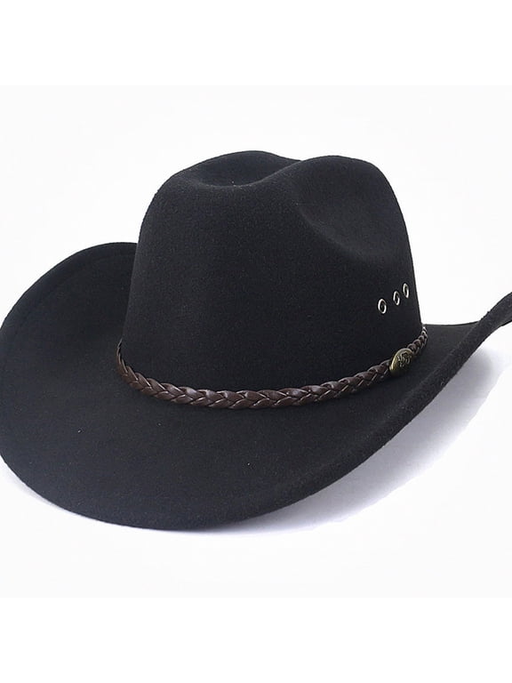 Men's Cowboy Hat Lightweight Solid Color Soft Comfort Fall Daily Casual Hat