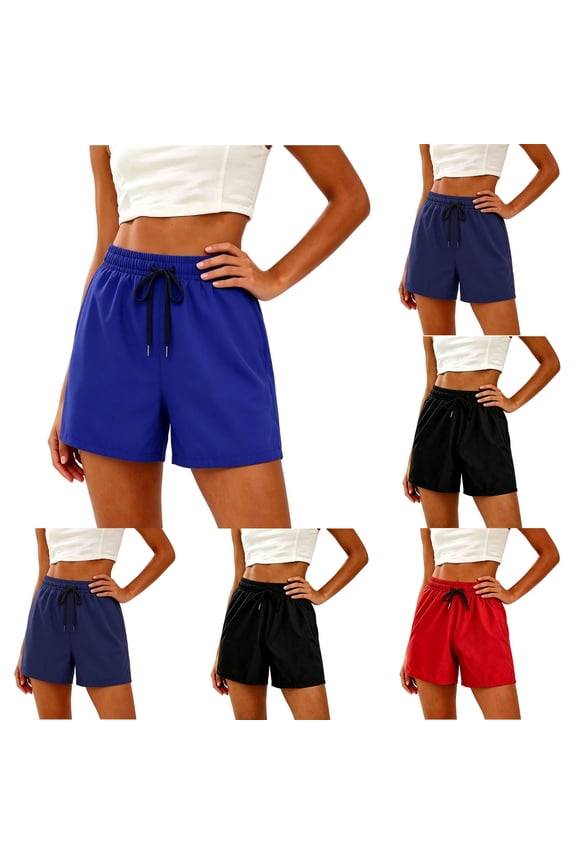 Running Shorts Womens Sweat Shorts Athletic Short Pants Navy Size M