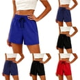 thumbnail image 1 of Lumosvexa Running Shorts Womens Sweat Shorts Athletic Short Pants Red Size L, 1 of 6