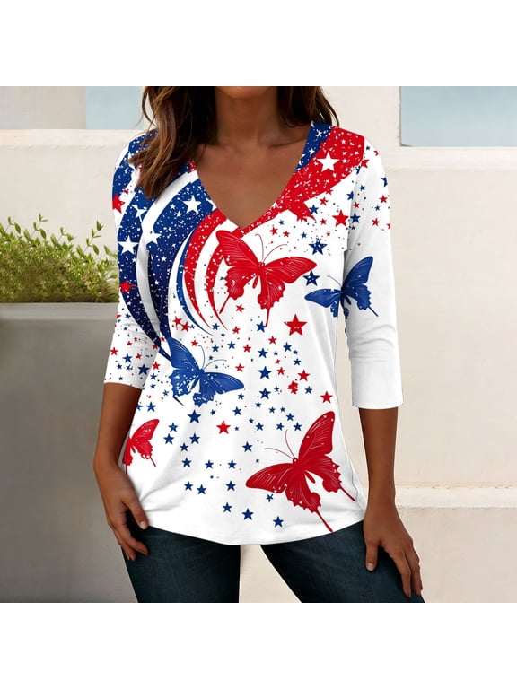 Women Plain Short Shirt Sleeved Tops Womens Casual T-Shirt Relaxed V-neck T-Shirt White Size 2XL
