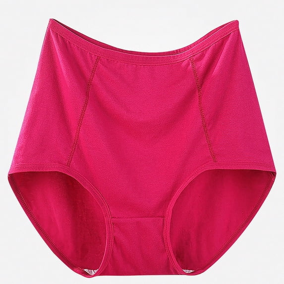 Lumosvexa Women's Plus Size Briefs Soft Cotton Comfortable High Waist Daily Shorts Panties Pink 5XL