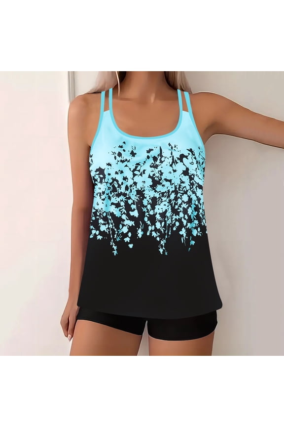 Womens Bathing Suits Women Two Piece Swimsuit Straps Swim Suits Takini Set Mint Green Size 3XL