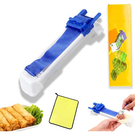 Lumpia Maker Machine, Multi-Functional Vegetable & Meat Rolling Tool for Spring Rolls, Sushi & Stuffed Leaves, Easy Food Wrapping Device for Home Kitchens