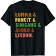 thumbnail image 1 of Lumpia Pancit Sinigang Adobo Lechon Filipino Food T-ShirtMen's and women's gift, black and white T-shirt, size: Extra large S-4XL, 1 of 4