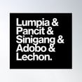 thumbnail image 1 of Lumpia Pancit Sinigang Adobo Lechon Sarap Poster Wall Art, Modern Wall Decor For Living Room Bedroom, 24x24 UNFRAMED, 1 of 3