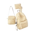 thumbnail image 1 of Lumtrix Cute Bow Backpack 3-Piece Set, Coquette Backpack Set Aesthetic Daypack Bow Rucksack Set With Lunch Box Pencil Case Yellow, 1 of 6