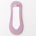 thumbnail image 1 of Lumtrix 5 Pairs No Show Socks Womens for Flats Loafers,No See Footies Ribbed Non Slip Liner Thin Ribbed Sock Purple One Size, 1 of 3