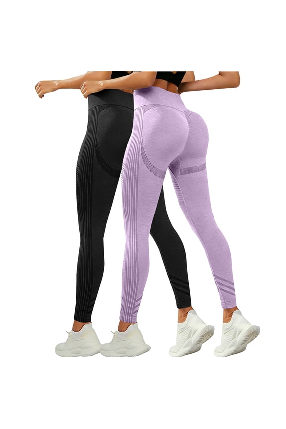 Anti Cellulite 3D Leggings Womens Butt Lifting Tummy Control Resistance Band Compression Workout Yoga Pants 2 Pack Light pink L