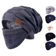 thumbnail image 1 of Lumtrix Beanie Hat For Men And Women Winter Warm Hats Knit Slouchy Thick Fleece Lined Skull Cap With Face Cover Dark Gray One Size, 1 of 4