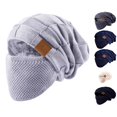 thumbnail image 1 of Lumtrix Beanie Hat For Men And Women Winter Warm Hats Knit Slouchy Thick Fleece Lined Skull Cap With Face Cover Gray One Size, 1 of 4
