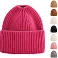 thumbnail image 1 of Lumtrix Beanie Hat for Women Winter Warm Knit Ponytail Beanies Hats Skull Cap Cold Weather Stocking Caps For Winter, Running, Skating, Traveling, Camping, Outdoor Hot Pink One Size, 1 of 5