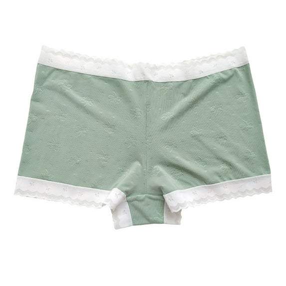 Lumtrix Boy Shorts Underwear For Women High Waisted Cotton Panties Full Coverage Briefs Underwear For Women Mint Green XL