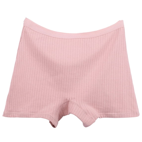 Lumtrix Boy Shorts Underwear For Women Ribbed Seamless Full Coverage Briefs Soft Stretch Breathable Comfortable Shorts Panties Pink 3XL