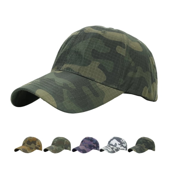 Lumtrix Camouflage Baseball Cap Unisex Adjustable Snapback Sun Hat for Hunting Fishing Camping Army Green One Size