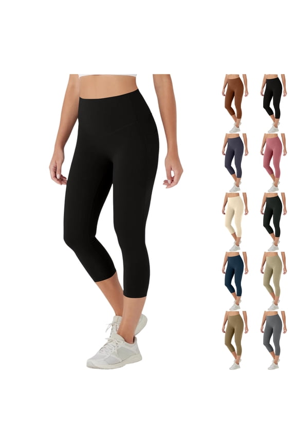 Capri Leggings For Women 3D Anti Cellulite Resistance Band Compression Leggings High Waisted Tummy Control Yoga Gym Pants Gray XS