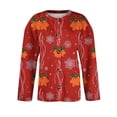 thumbnail image 1 of Lumtrix Christmas Cardigan for Women Comfortable Long Length Sleeve Xmas Graphic Blouses Fall Open Front Blouse Deep Red L, 1 of 5