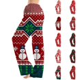 thumbnail image 1 of Lumtrix Christmas Pajama Pants For Women Oversized Funny Nordic Print Comfy Drawstring Holiday Sleepwear Red S, 1 of 6