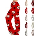 thumbnail image 1 of Lumtrix Christmas Pajama Pants Women Funny Snowman Graphci Lounge Pants Casual Elastic Waist Palazzo Pants Winter Pajamas Red XL, 1 of 6