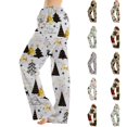 thumbnail image 1 of Lumtrix Christmas Pajamas For Women Cute Funny Xmas Tree Graphci Pj Sleepwear Cute Lounge Elastic Waist Fall Winter Pajamas Green L, 1 of 6