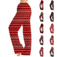 thumbnail image 1 of Lumtrix Christmas Pajamas For Women Loose Fit Y2K Nordic Printed Lightweight Drawstring Elastic Waist Pj Pants Hot Pink 2XL, 1 of 6